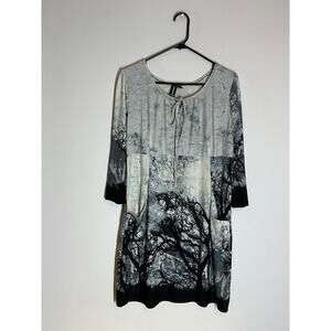 Izabel London Womens Dress Black white Blend Trapeze & Swing Size XXL